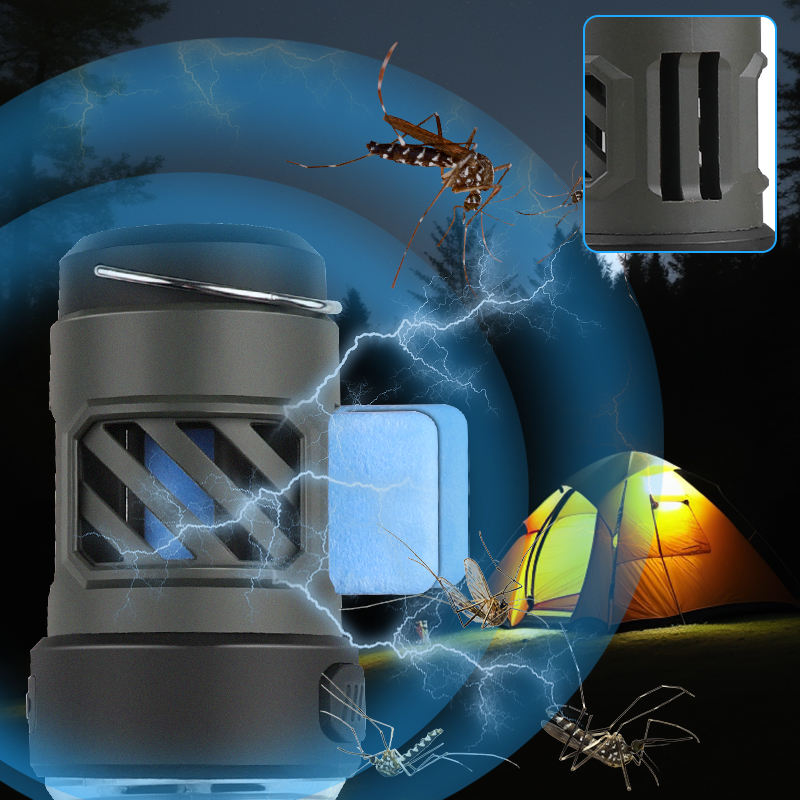 Linterna trípode antimosquitos 3 en 1