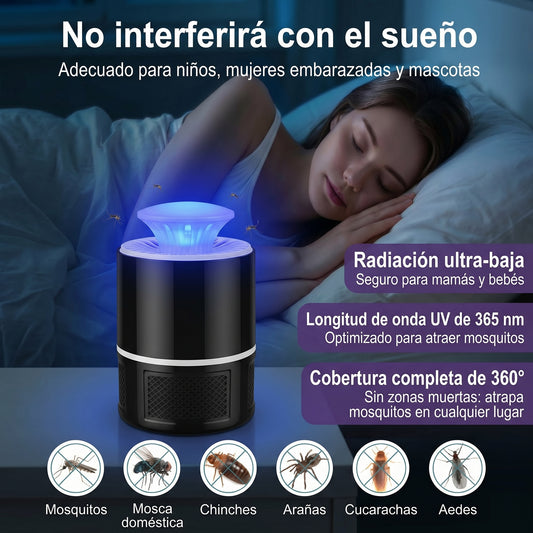 Lámpara antimosquitos por succión